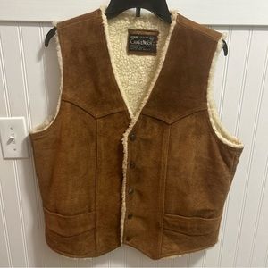 Vintage Challenger Lesther Vest Sherpa Lined men’s large 42/44 made in Korea